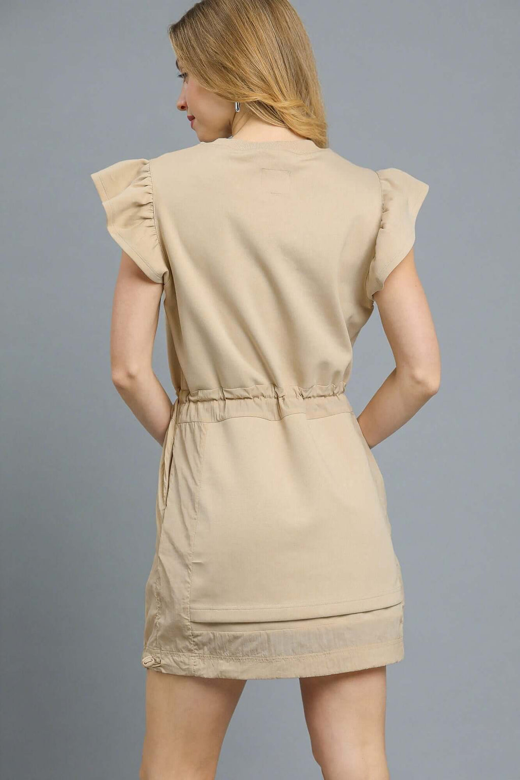 Ema Drawstring Mini Dress - Dress - Ell Soll Fashion