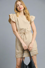 Ema Drawstring Mini Dress - Dress - Ell Soll Fashion