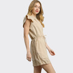 Ema Drawstring Mini Dress - Dress - Ell Soll Fashion