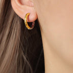 Gold - Plated Huggie Earrings - Ell Soll Fashion