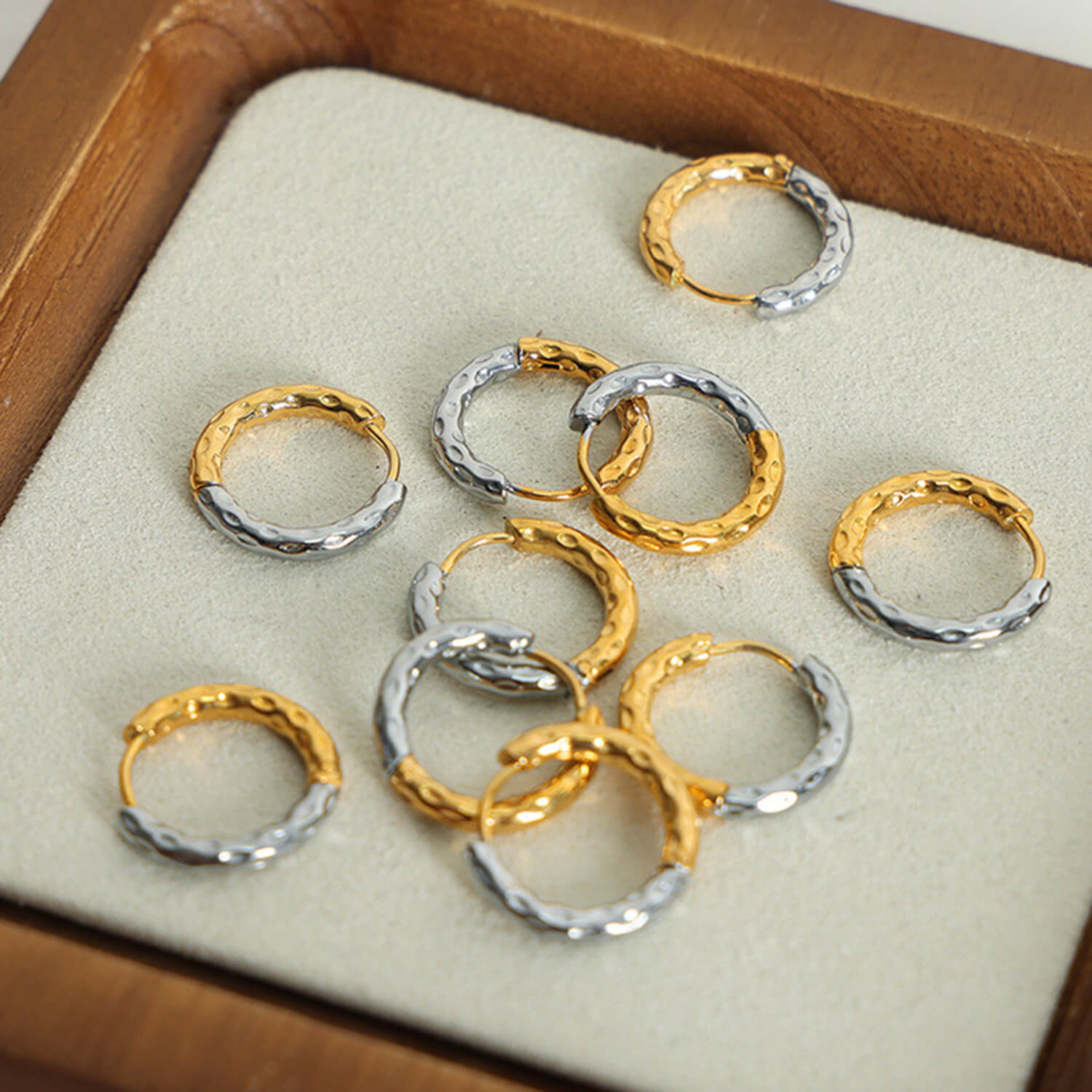 Gold - Plated Huggie Earrings - Ell Soll Fashion