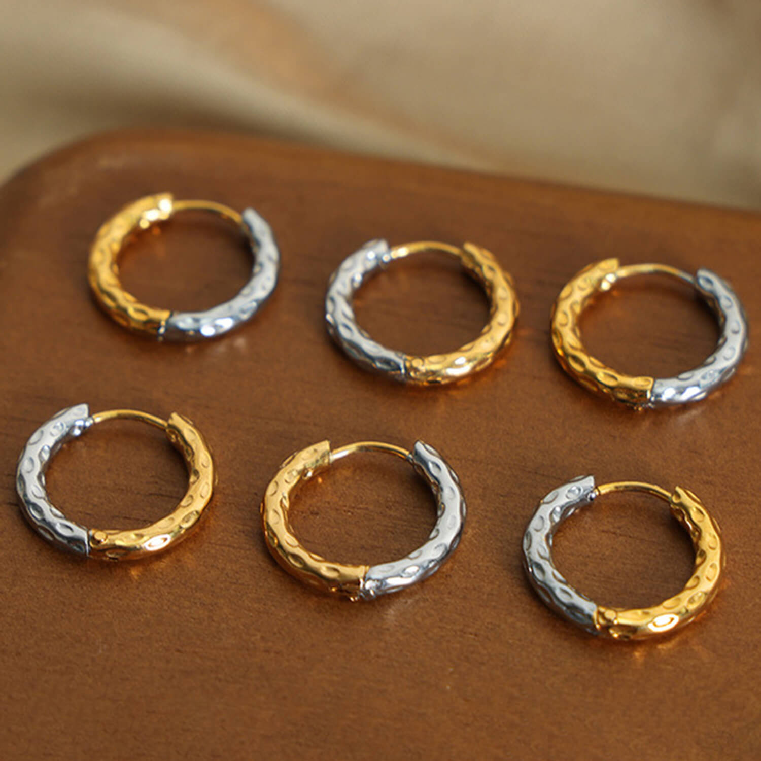 Gold - Plated Huggie Earrings - Ell Soll Fashion