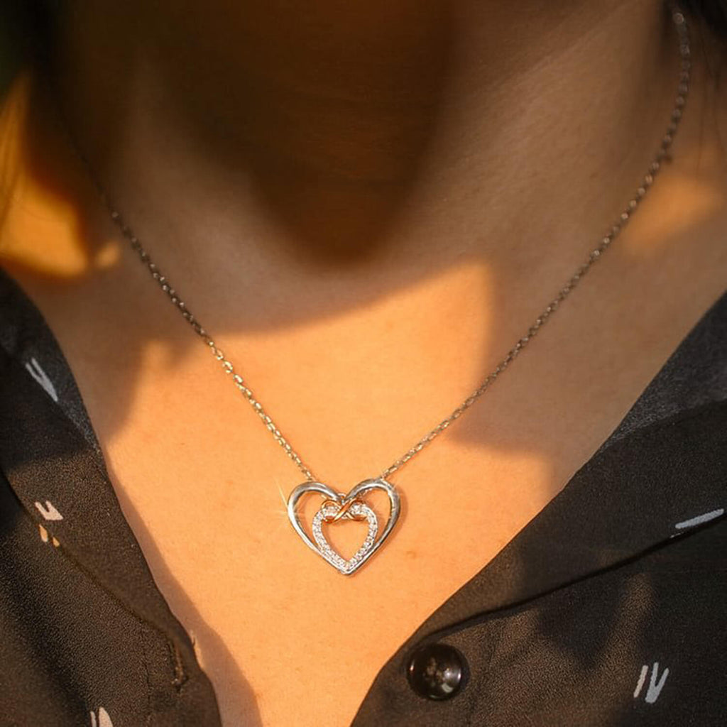 Heart Zircon Necklace - Ell Soll Fashion