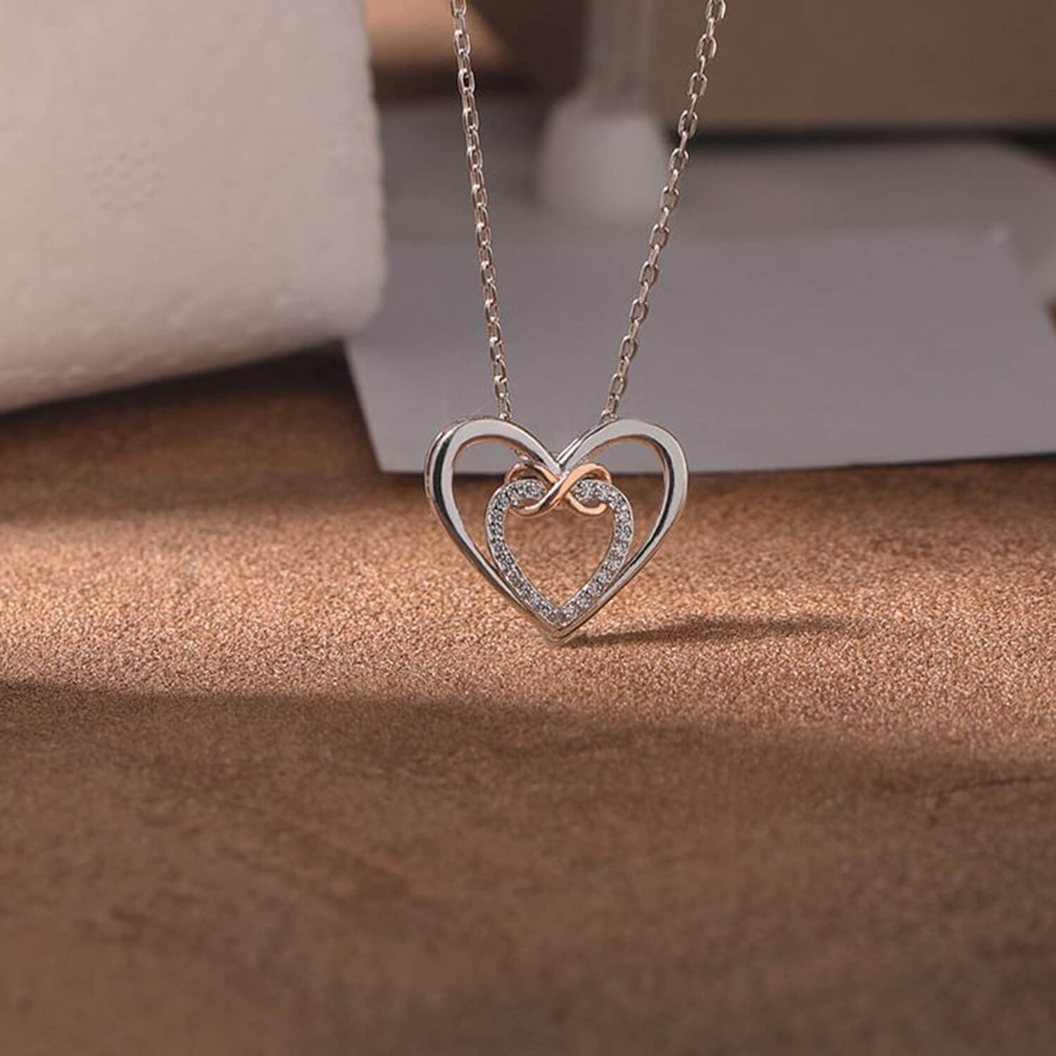 Heart Zircon Necklace - Ell Soll Fashion