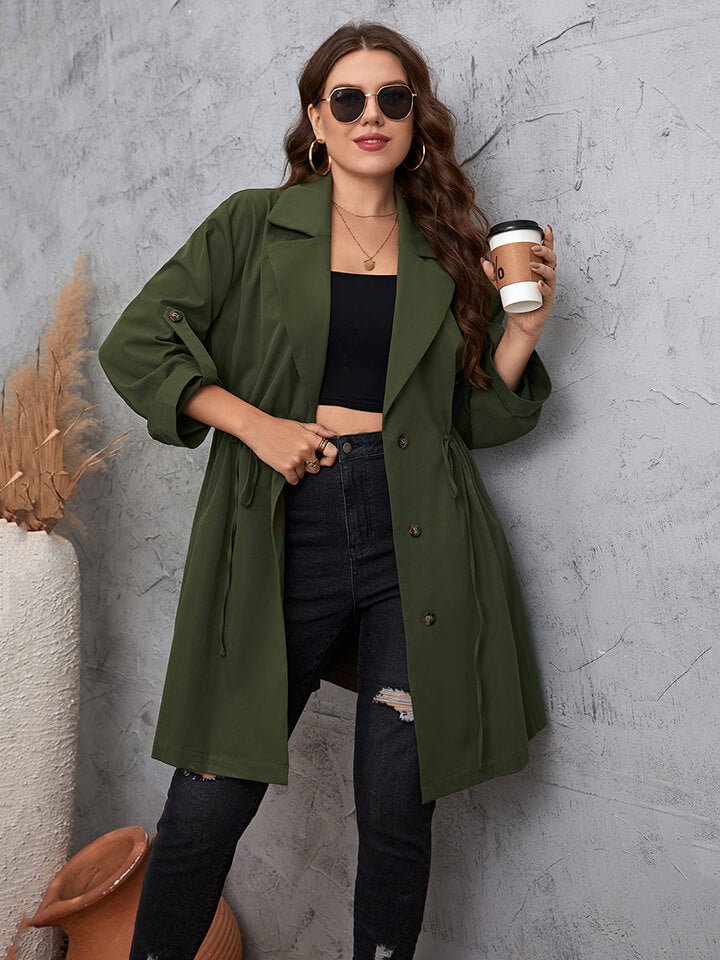 Honey Plus Size Trench - Ell Soll Fashion