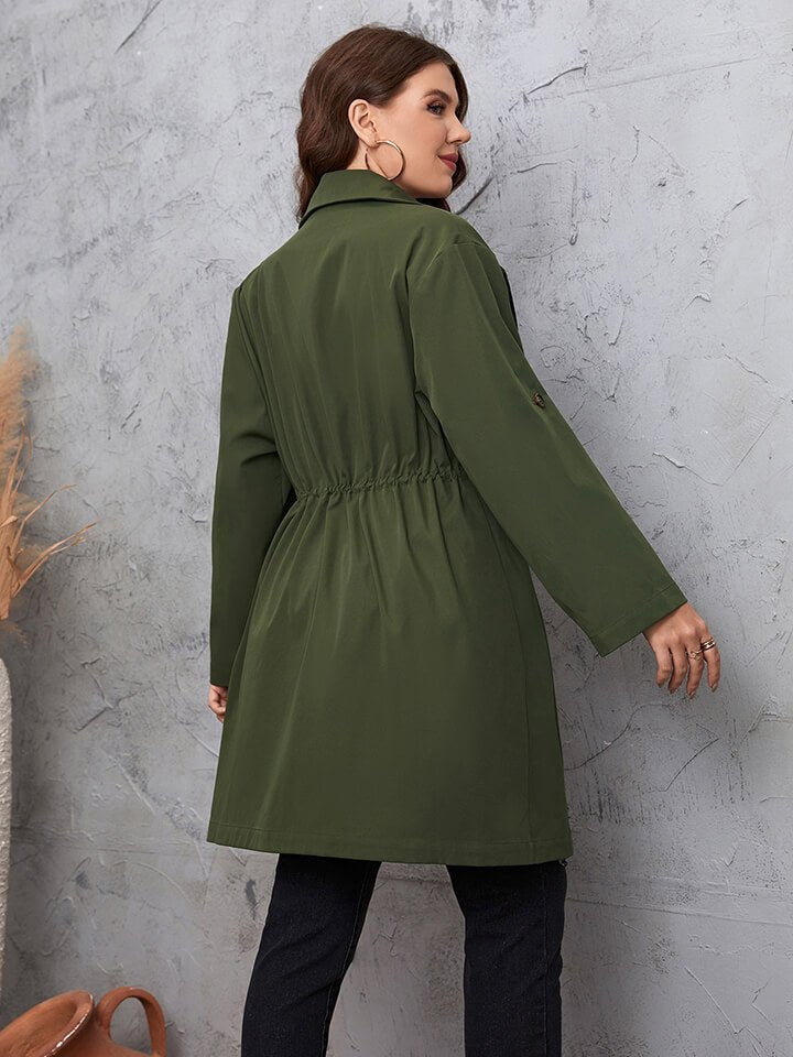 Honey Plus Size Trench - Ell Soll Fashion