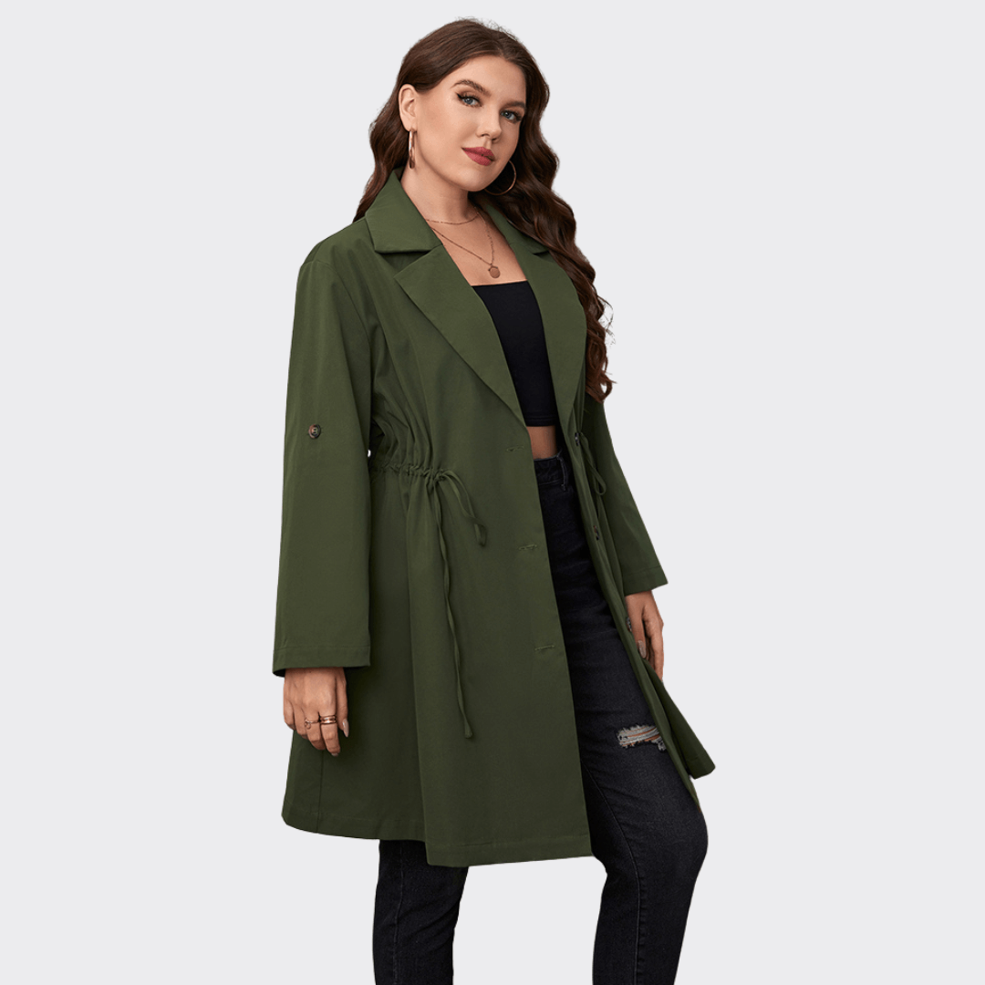 Honey Plus Size Trench - Ell Soll Fashion