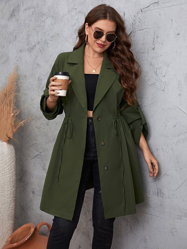 Honey Plus Size Trench - Ell Soll Fashion