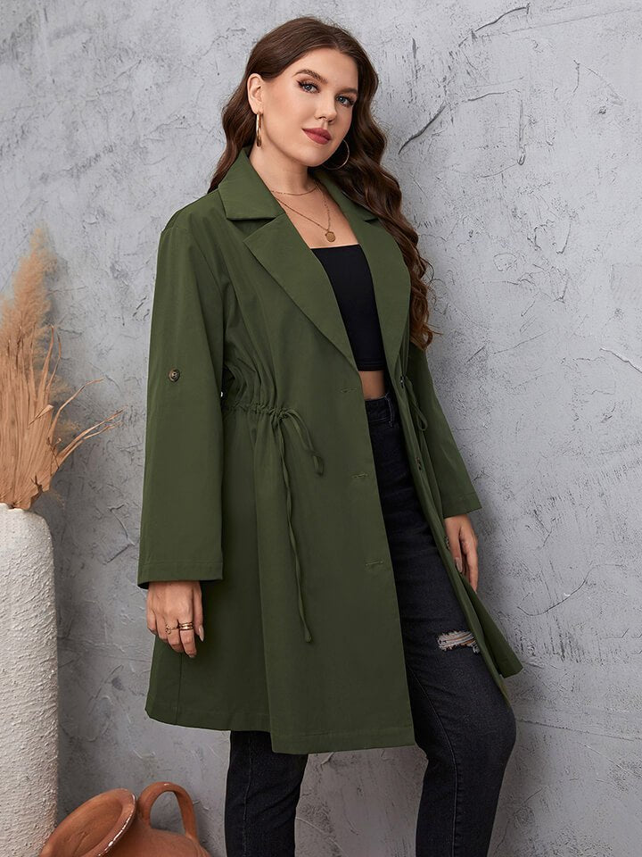 Honey Plus Size Trench - Ell Soll Fashion