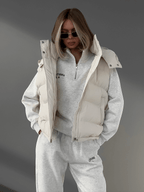 Hooded Down Cotton Vest - Ell Soll Fashion Hooded Down Cotton Vest king-planet.myshopify.com