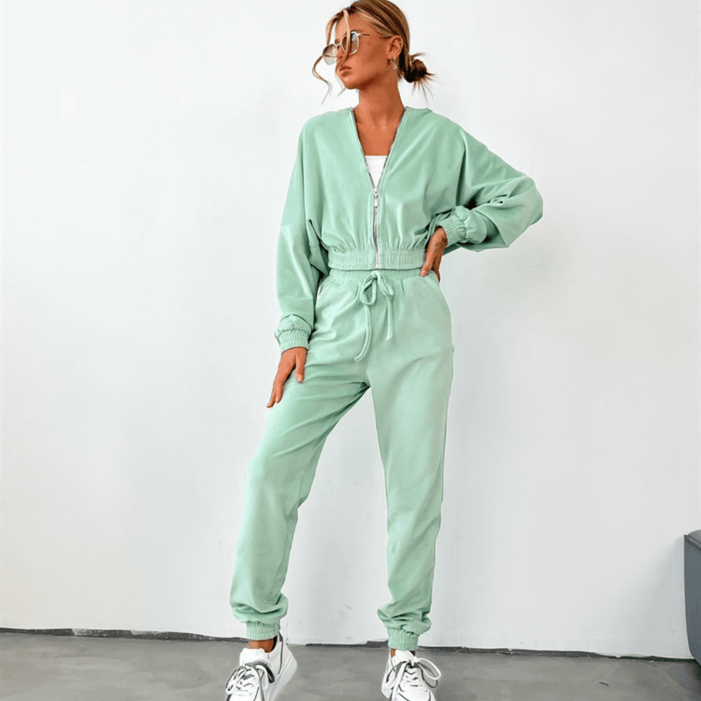 Hooded Fleece Suit - Ell Soll Fashion Hooded Fleece Suit king-planet.myshopify.com