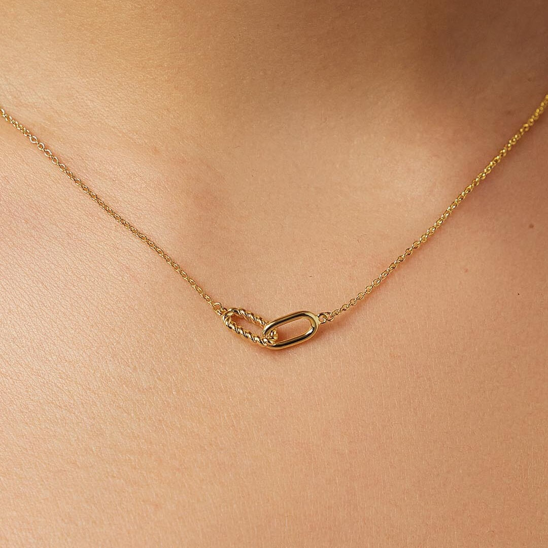Interlocked Steel Necklace - Ell Soll Fashion