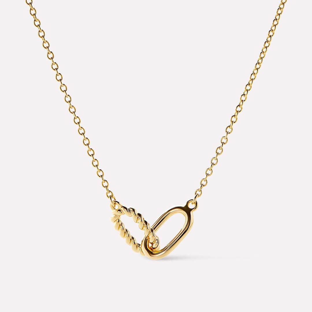 Interlocked Steel Necklace - Ell Soll Fashion