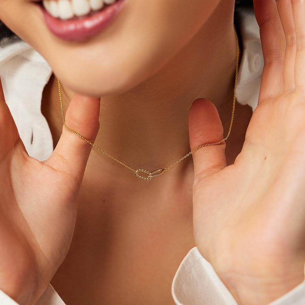 Interlocked Steel Necklace - Ell Soll Fashion