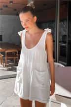 Kelly Tie Shoulder Romper - Ell Soll Fashion
