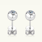 Moissanite Round Stud Earrings - Ell Soll Fashion Moissanite Round Stud Earrings king-planet.myshopify.com
