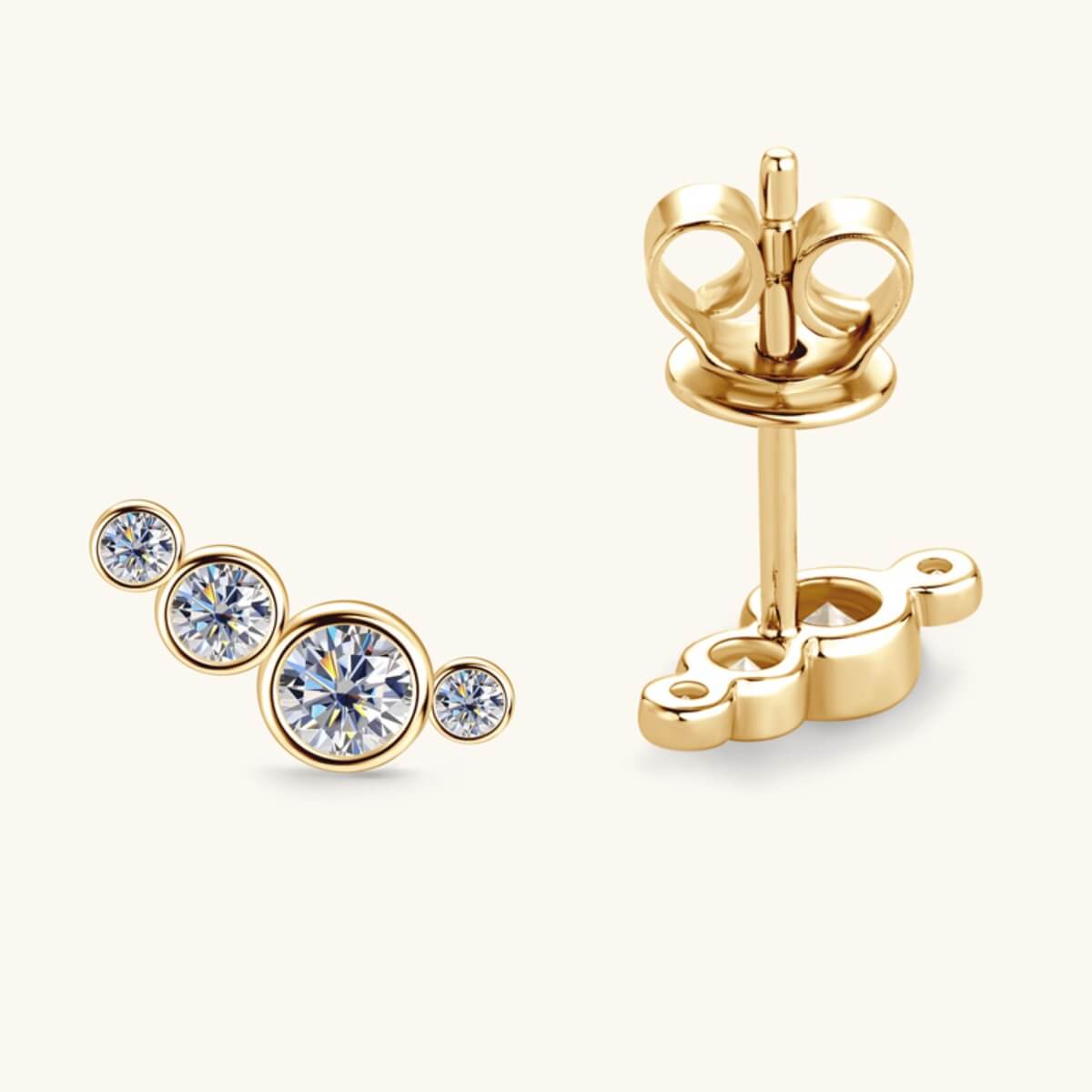 Moissanite Stud Earrings - Ell Soll Fashion