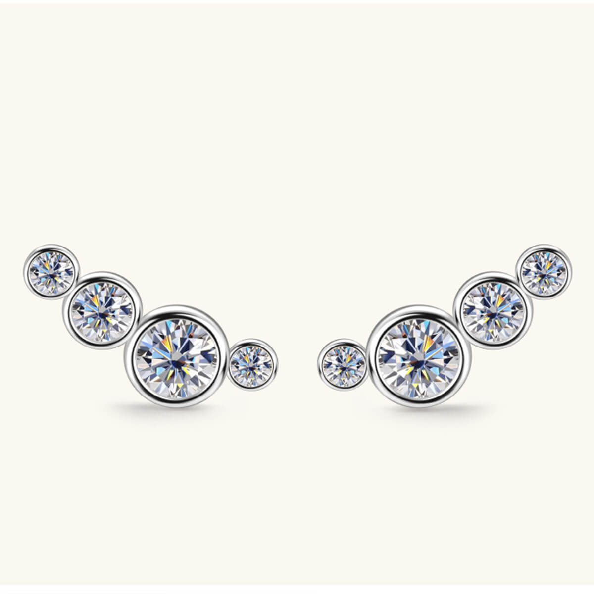 Moissanite Stud Earrings - Ell Soll Fashion