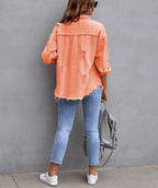 Oversized Denim Jacket - Ell Soll Fashion