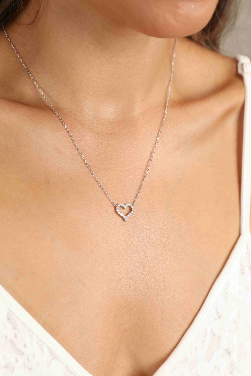 Platinum - Plated Heart - Ell Soll Fashion