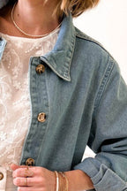 Polli Long Sleeve Denim Jacket - Jacket - Ell Soll Fashion