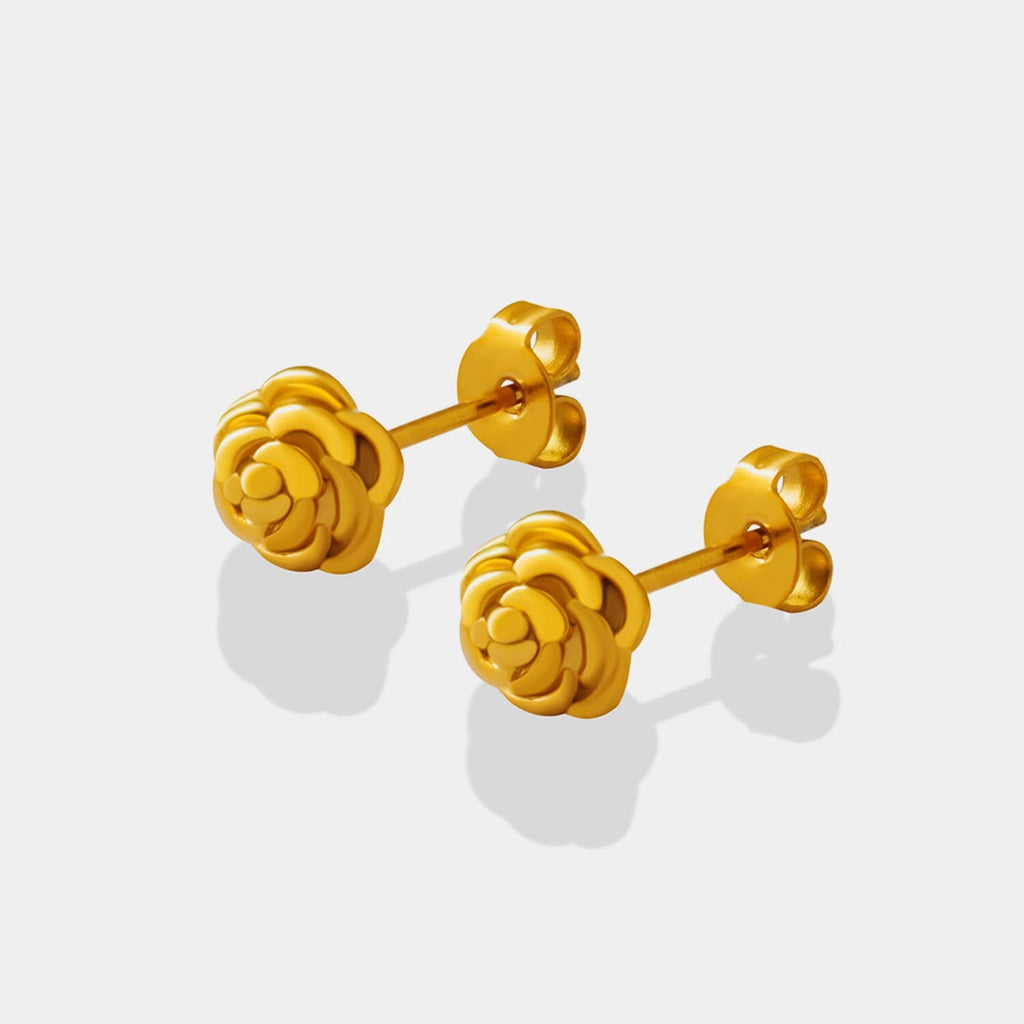 Rose Stud Earrings - Ell Soll Fashion