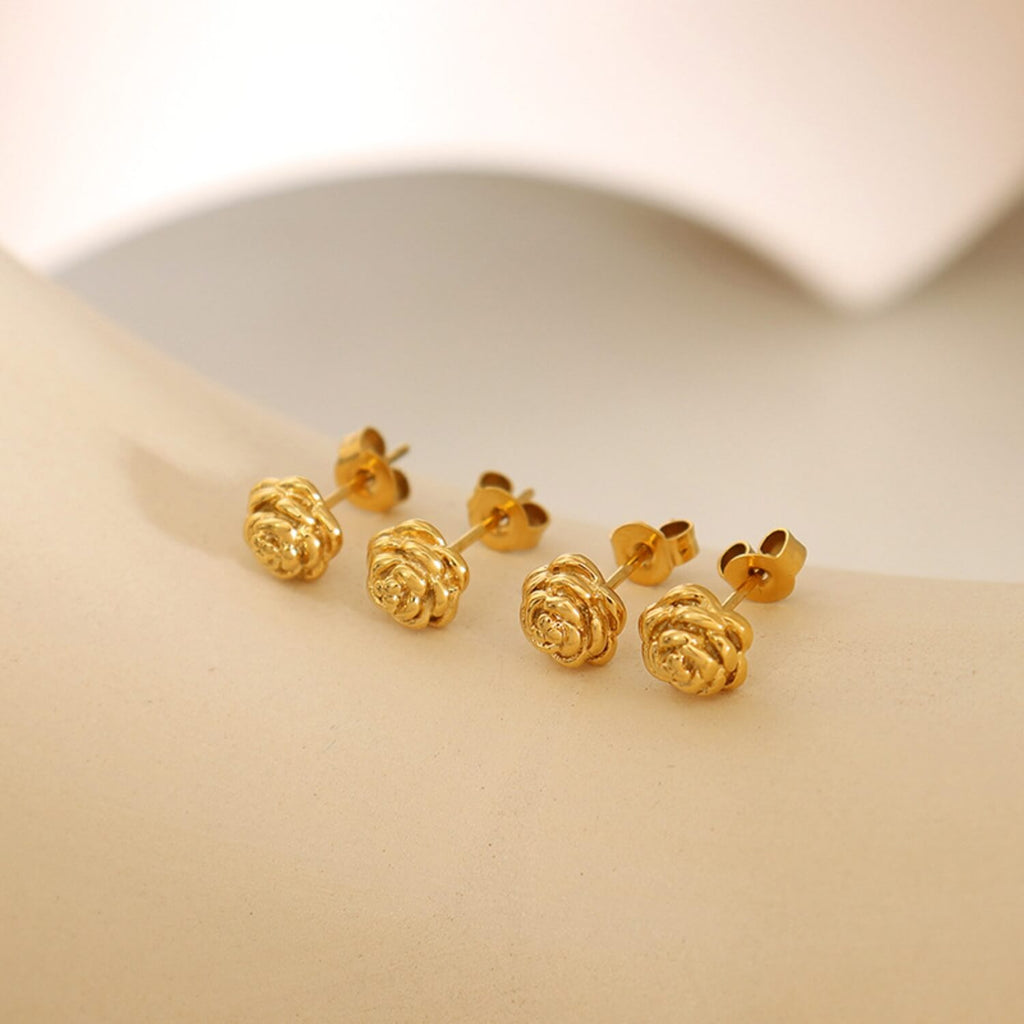 Rose Stud Earrings - Ell Soll Fashion