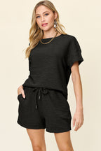 Shelly Drawstring Shorts Set - Ell Soll Fashion