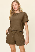 Shelly Drawstring Shorts Set - Ell Soll Fashion