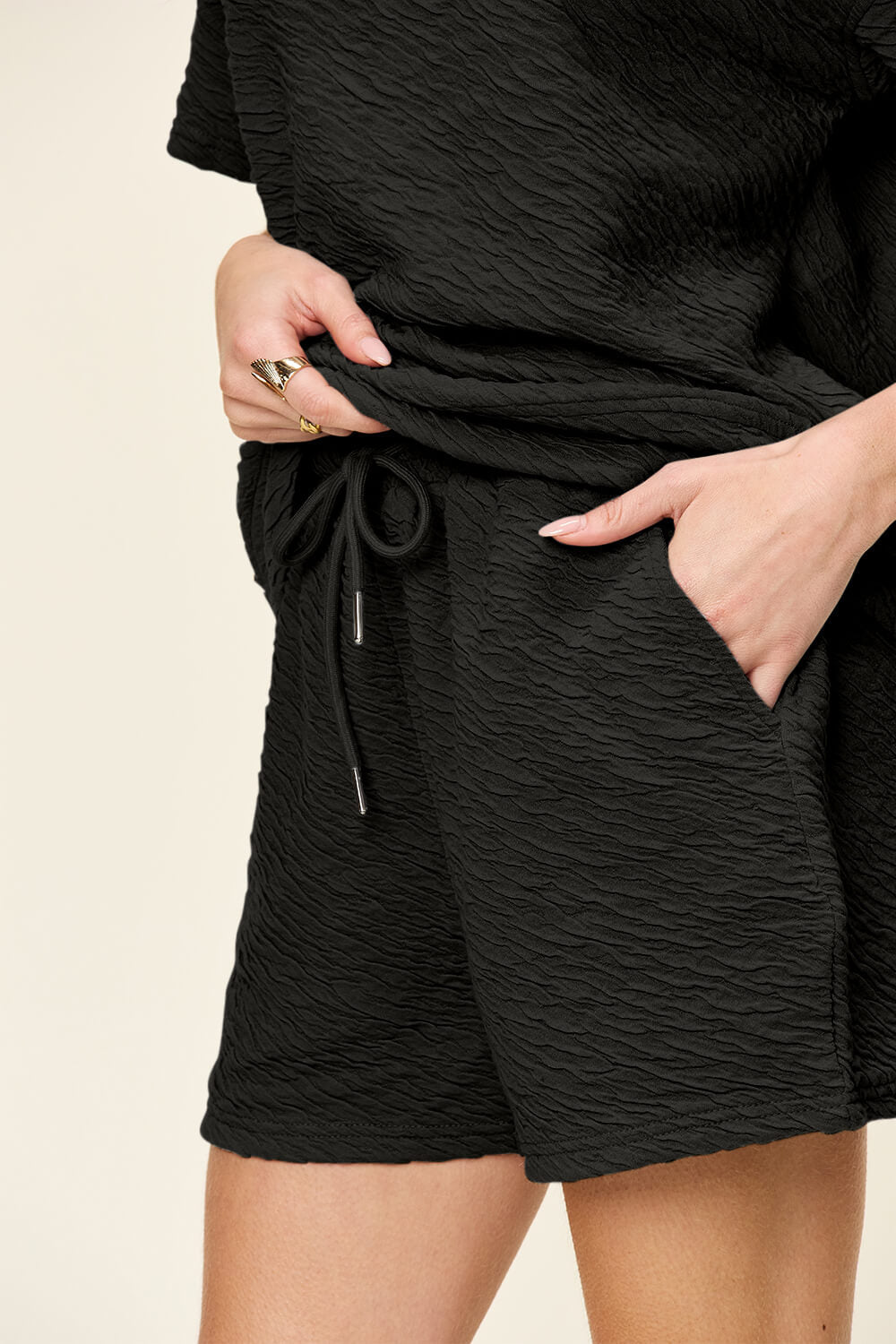 Shelly Drawstring Shorts Set - Ell Soll Fashion