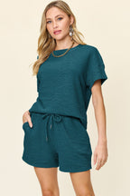 Shelly Drawstring Shorts Set - Ell Soll Fashion