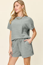 Shelly Drawstring Shorts Set - Set - Ell Soll Fashion