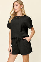 Shelly Drawstring Shorts Set - Set - Ell Soll Fashion