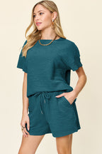 Shelly Drawstring Shorts Set - Set - Ell Soll Fashion