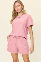 Shelly Drawstring Shorts Set - Set - Ell Soll Fashion