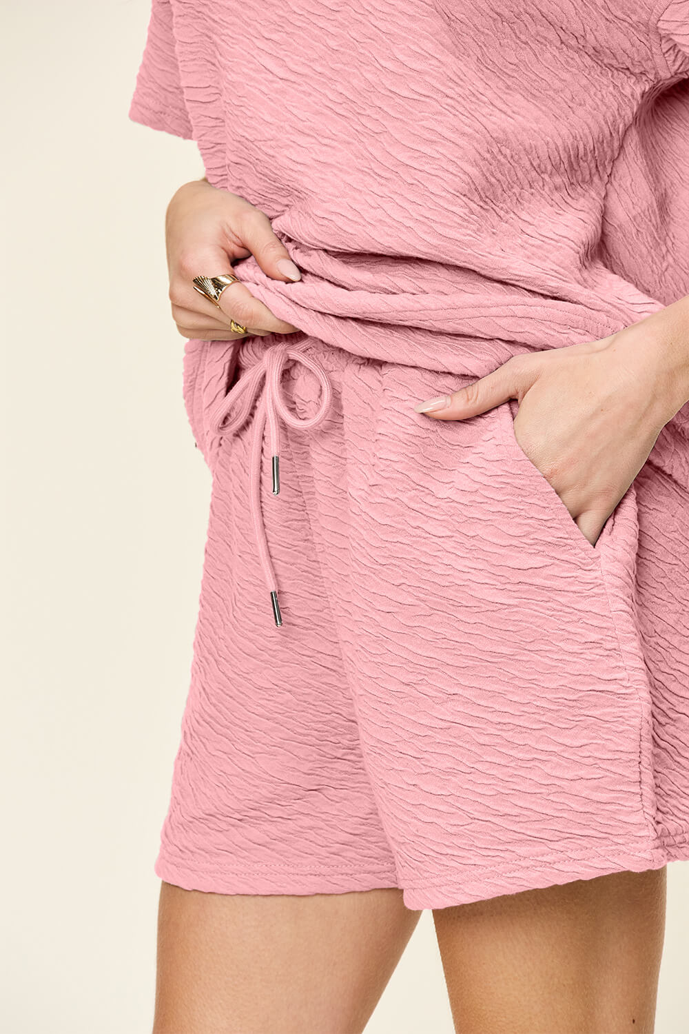 Shelly Drawstring Shorts Set - Ell Soll Fashion