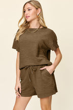 Shelly Drawstring Shorts Set - Set - Ell Soll Fashion
