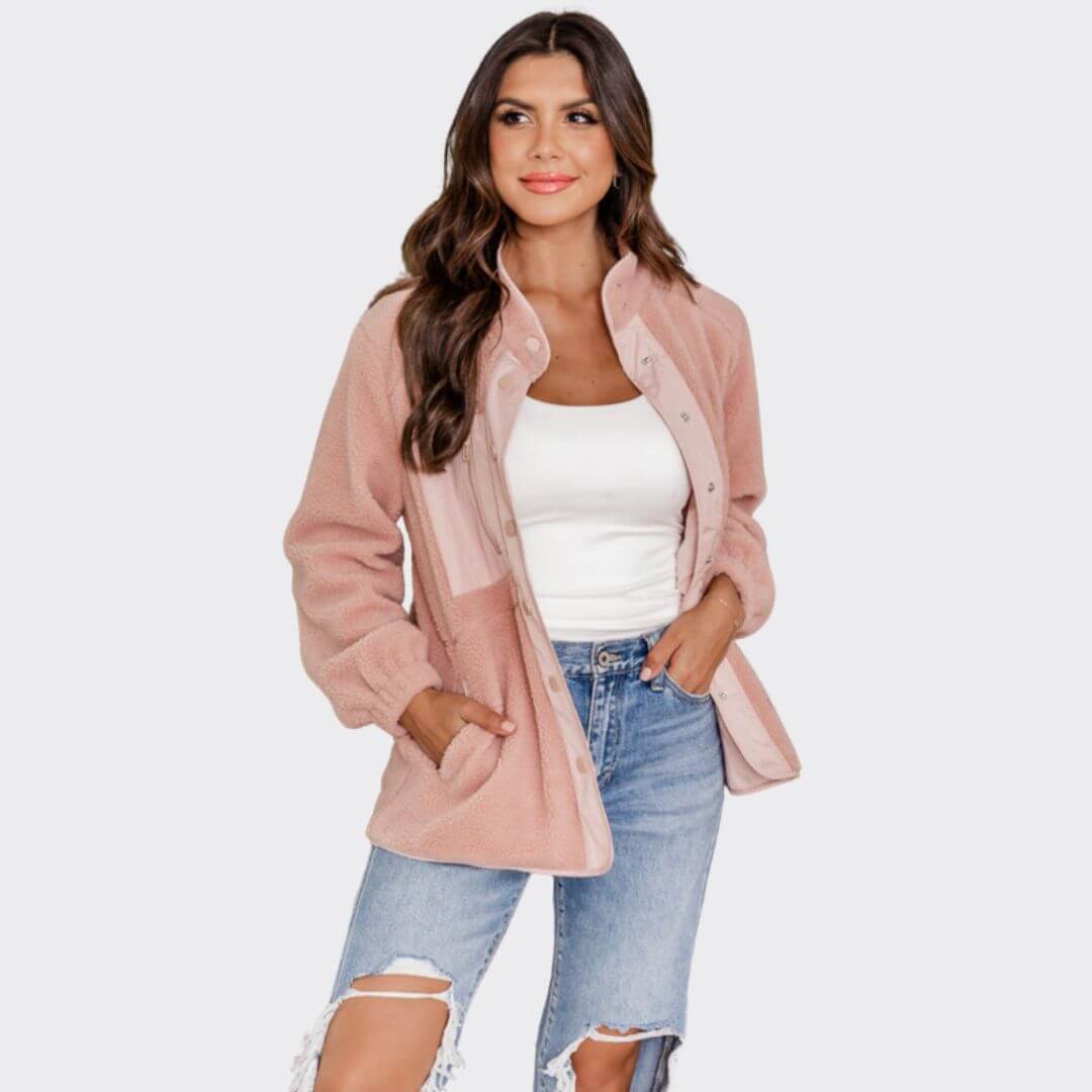 Sherpa Jacket - Ell Soll Fashion