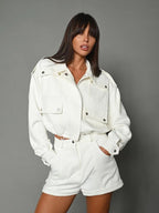 Short Coat Suit - Ell Soll Fashion Short Coat Suit king-planet.myshopify.com