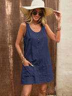 Shyla Buttons Mini Dress - Dress - Ell Soll Fashion