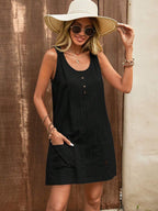 Shyla Buttons Mini Dress - Dress - Ell Soll Fashion