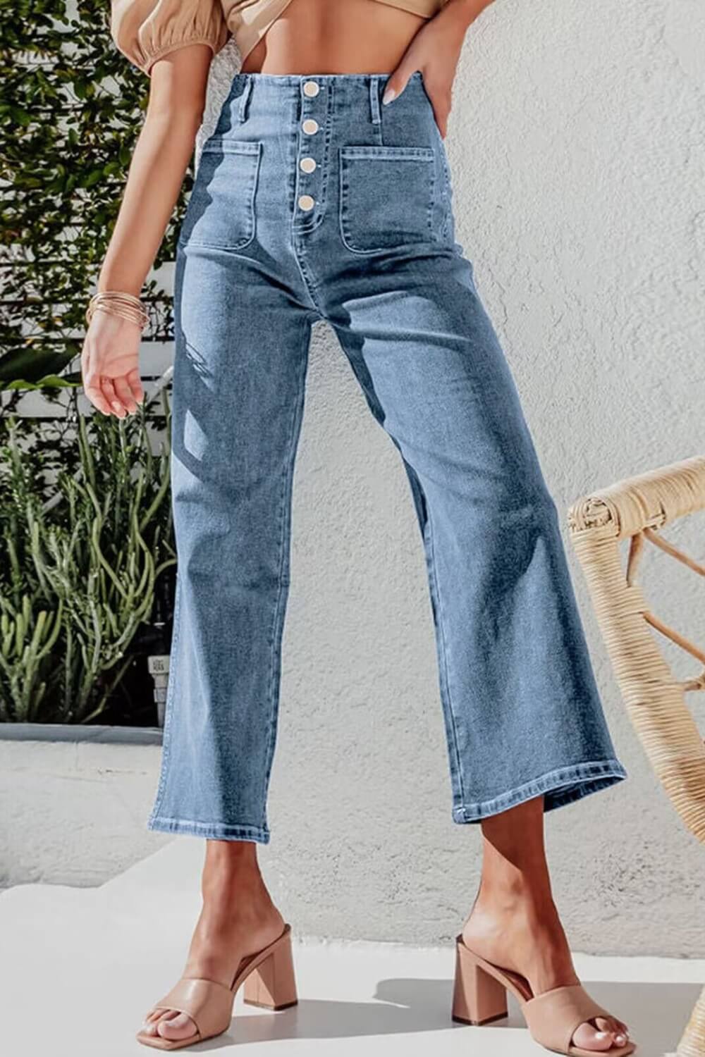 Wendy Wide Leg Jeans - Pants - Ell Soll Fashion