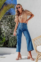 Wendy Wide Leg Jeans - Pants - Ell Soll Fashion
