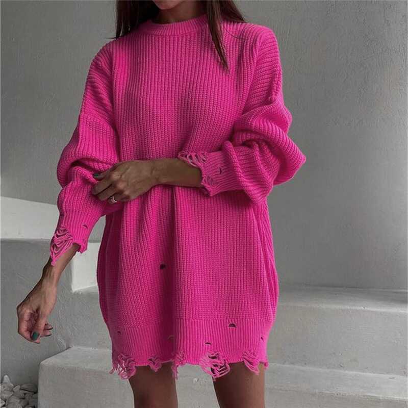 Ripped Oversize Sweater - Ell Soll