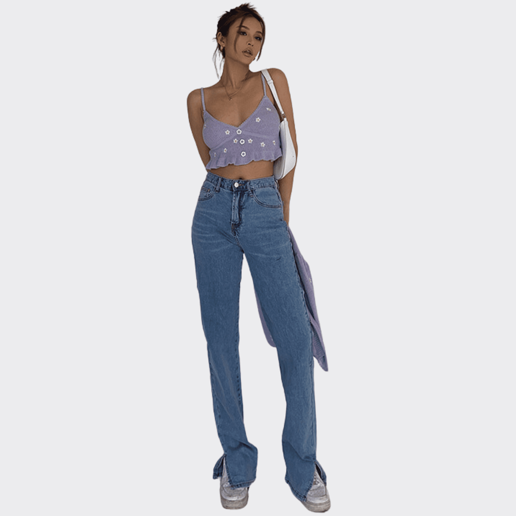 High-Waisted Straight Pants - Ell Soll