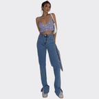 High-Waisted Straight Pants - Ell Soll