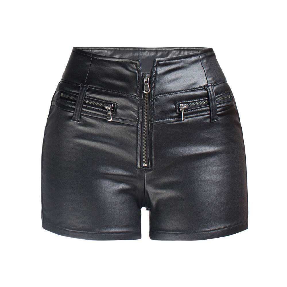 Hip-Lifting Motorcycle PU Shorts - Ell Soll