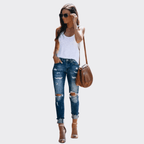 High-Waisted Stretch Jeans - Ell Soll