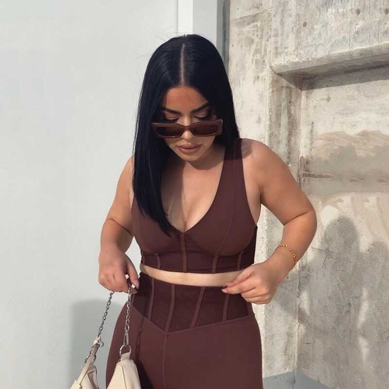 Low-Cut Sports Fitness Suit - Ell Soll Low-Cut Sports Fitness Suit king-planet.myshopify.com