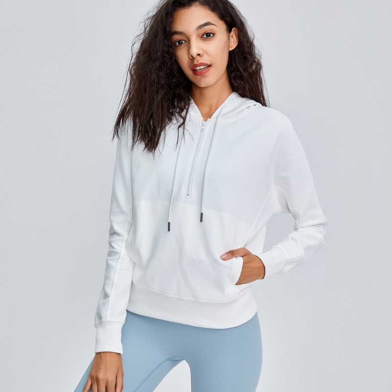 Half Zip Hoodie - Ell Soll Half Zip Hoodie king-planet.myshopify.com